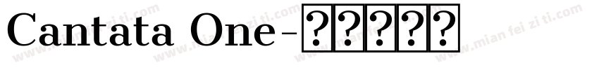 Cantata One字体转换